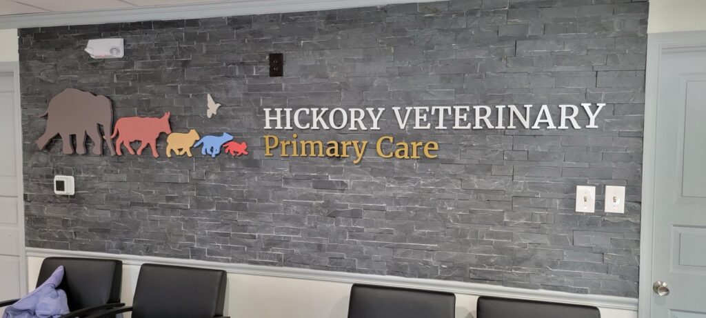 Large fabricated channel letters on pallets in the 21st Century Signs shop